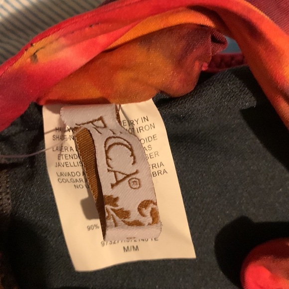 NWT Becca by Rebecca Virtue Electric Current Multicolor Macrame Halter Top - Picture 8 of 12